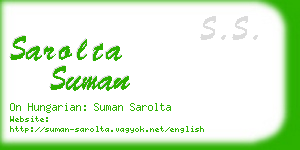 sarolta suman business card